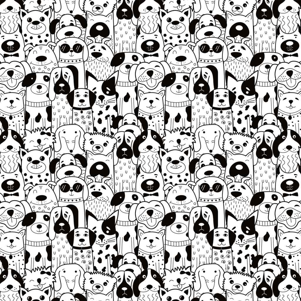 Sanbao Underglaze Groovy Dogs